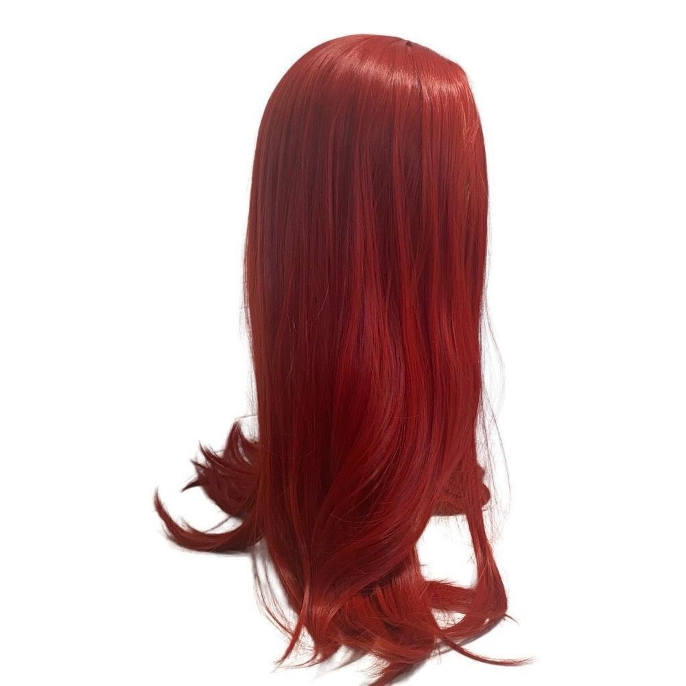 MORTICIA Women’s Long Synthetic And‎ Human Hair Fiber Wig Red Orange